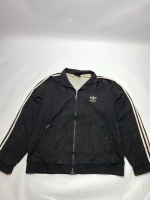 Adidas Vintage Black 3-Stripe Track Jacket (Men’s L / D5)