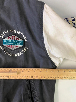 Vintage “New Target” Varsity Jacket – Black/Cream – Retro Letterman Style – Unisex