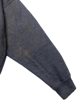 Grey Graphic Print Hoodie Men's Large