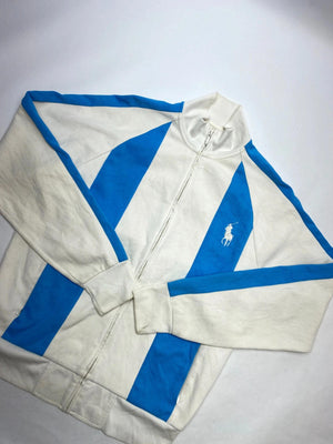 Polo Ralph Lauren White & Blue Full-Zip Track Jacket