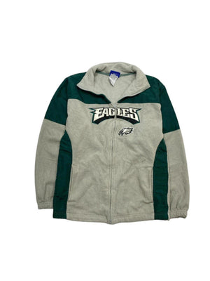 Beige NFL Eagles Fleece Jacket Youth's Large
