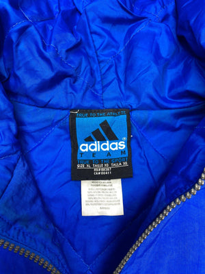 Adidas Blue Hooded Windbreaker Jacket