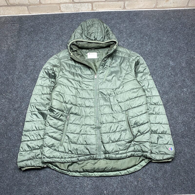 Green Champion Puffer Jacket Men's Large Northern Pole Vintage Wholesale 