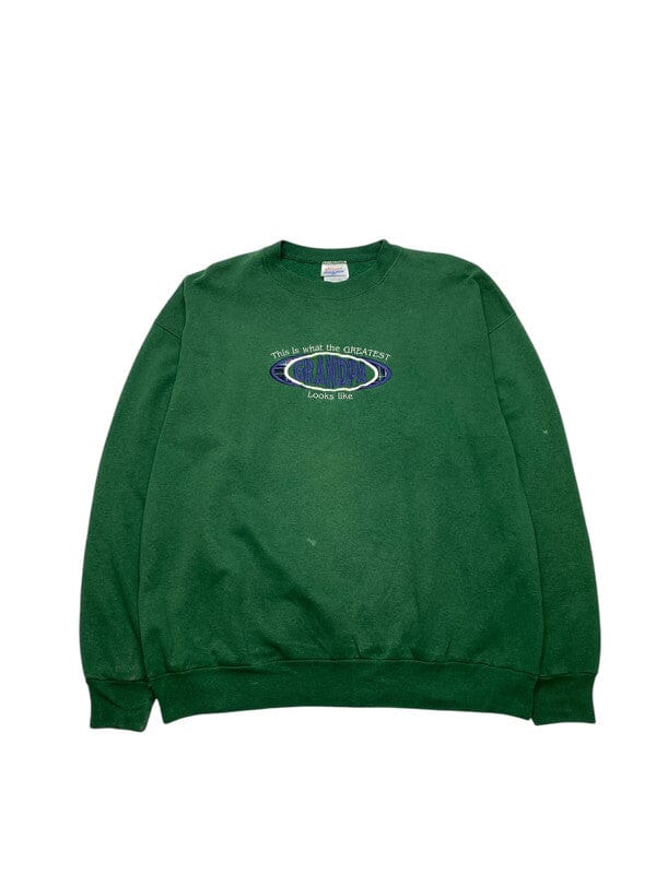 Green Hanes Embroidery Sweatshirt Men's Large Northern Pole Vintage Wholesale 