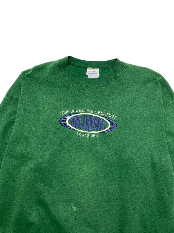 Green Hanes Embroidery Sweatshirt Men's Large Northern Pole Vintage Wholesale 
