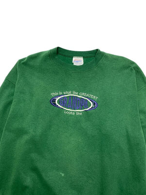 Green Hanes Embroidery Sweatshirt Men's Large Northern Pole Vintage Wholesale 