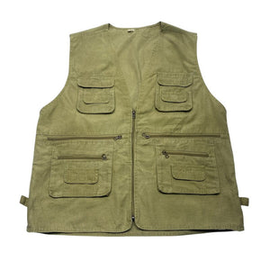 Green Workwear Gilet Men's Large Northern Pole Vintage Wholesale 