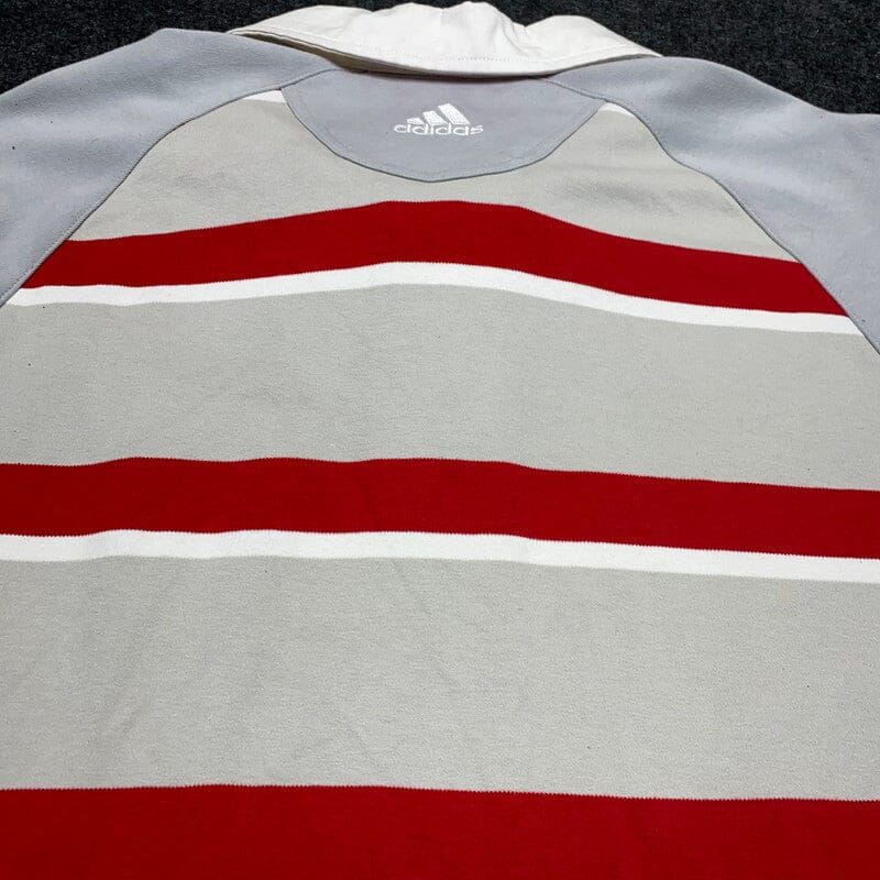 Grey Adidas The Lions Long Sleeve Polo-shirt Men's Medium Northern Pole Vintage Wholesale 