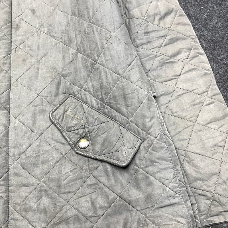 Grey Barbour Quilted Jacket Men's Small Northern Pole Vintage Wholesale 