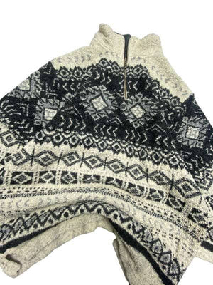 Grey-Black 1/4 Zip-up Fleece Sweatshirt Men's Medium Northern Pole Vintage Wholesale 