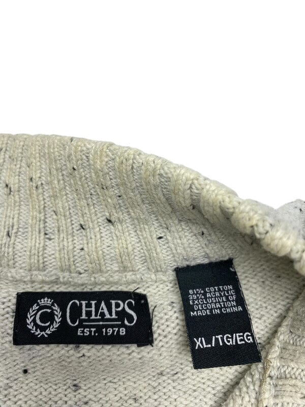 Grey CHAPS Button-up Jumper Men's XL Northern Pole Vintage Wholesale 