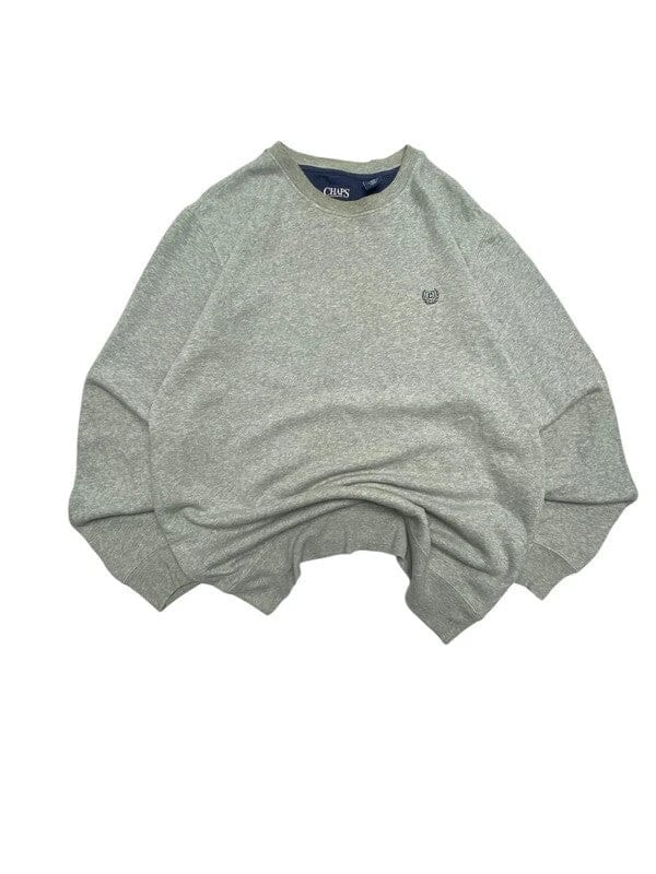 Grey CHAPS Chest Logo Sweatshirt Men's Medium Northern Pole Vintage Wholesale 