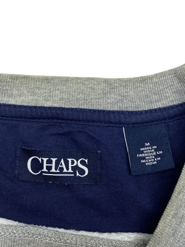 Grey CHAPS Chest Logo Sweatshirt Men's Medium Northern Pole Vintage Wholesale 