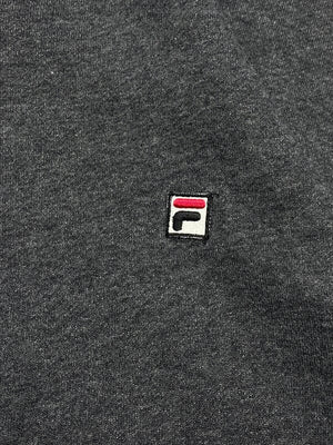 Grey FILA Chest Logo Sweatshirt Men's Large Northern Pole Vintage Wholesale 