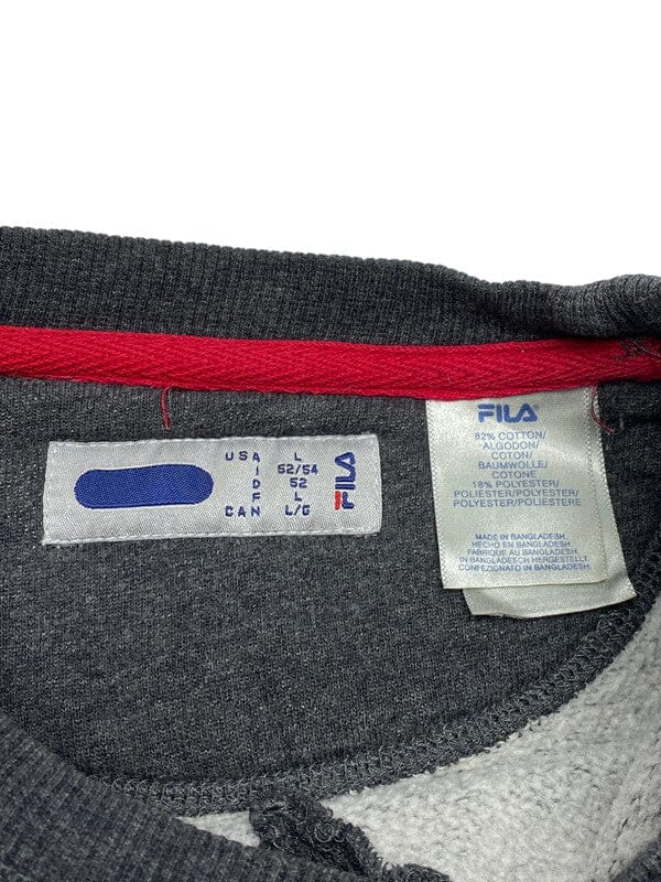 Grey FILA Chest Logo Sweatshirt Men's Large Northern Pole Vintage Wholesale 