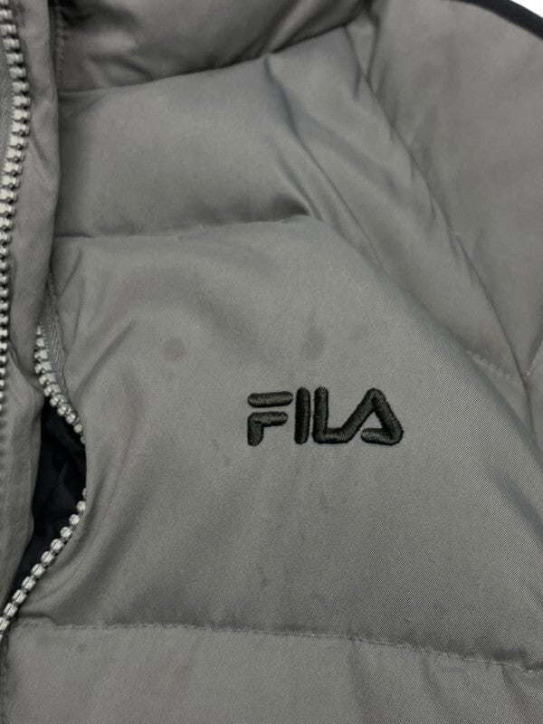 Grey FILA Puffer Jacket Men's Medium Northern Pole Vintage Wholesale 