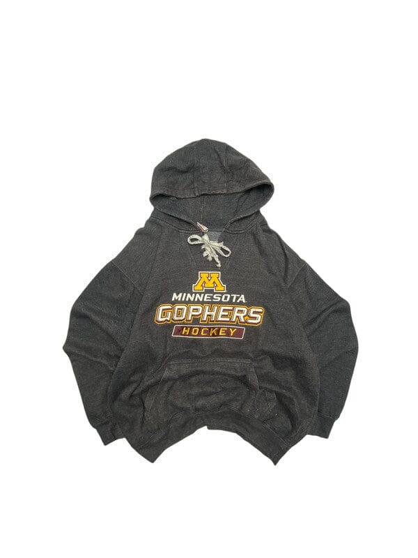 Grey Graphic Print Hoodie Men's Large Northern Pole Vintage Wholesale 