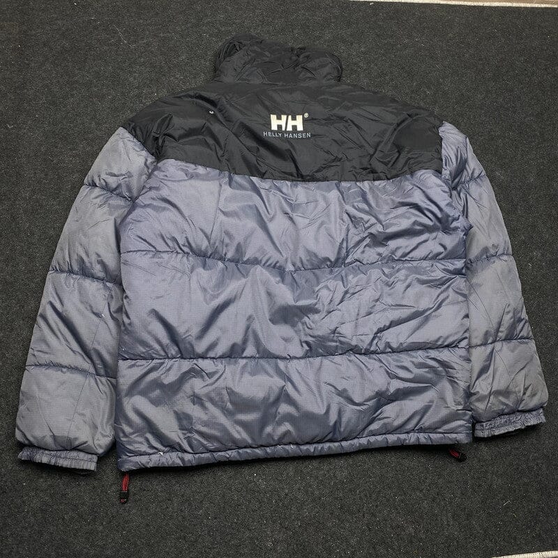 Grey Helly Hansen Puffer Jacket Men's XXL Northern Pole Vintage Wholesale 