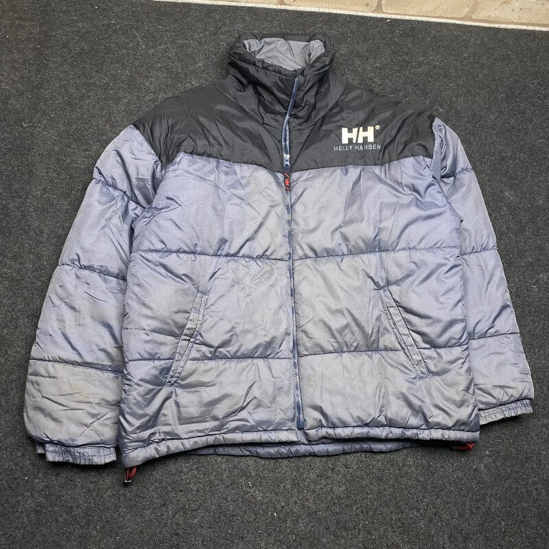 Grey Helly Hansen Puffer Jacket Men's XXL Northern Pole Vintage Wholesale 