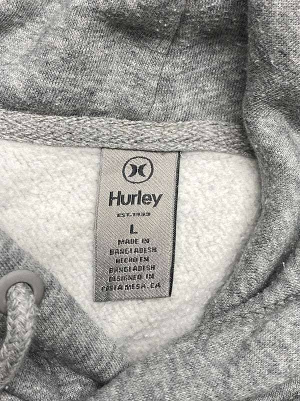 Grey Hurley Print Hoodie Men's Large Northern Pole Vintage Wholesale 