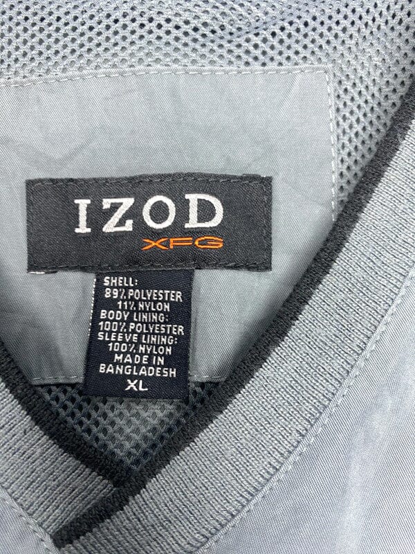 Grey Izod Windbreaker Men's XL Northern Pole Vintage Wholesale 