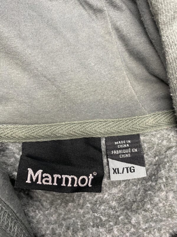 Grey Marmot Print Hoodie Women's XL Northern Pole Vintage Wholesale 