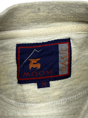 Grey Moose Print Sweatshirt Men's Medium Northern Pole Vintage Wholesale 