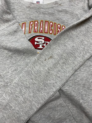 Grey NFL 49ers Sweatshirt Women's XL Northern Pole Vintage Wholesale 
