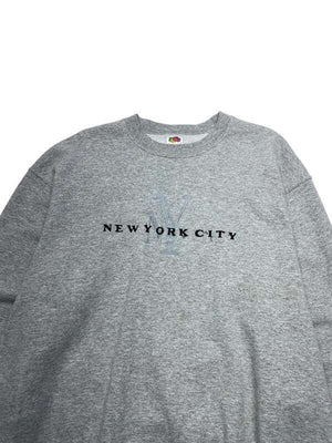 Grey NY Embroidery Sweatshirt Men's XL Northern Pole Vintage Wholesale 