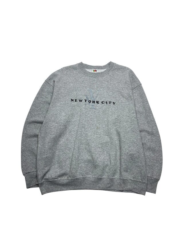 Grey NY Embroidery Sweatshirt Men's XL Northern Pole Vintage Wholesale 