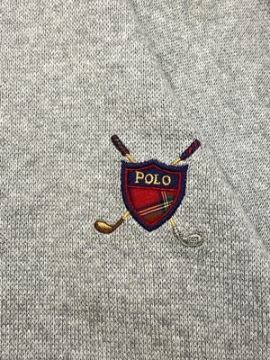 Grey Ralph Lauren Polo Golf Jumper Men's XL Northern Pole Vintage Wholesale 