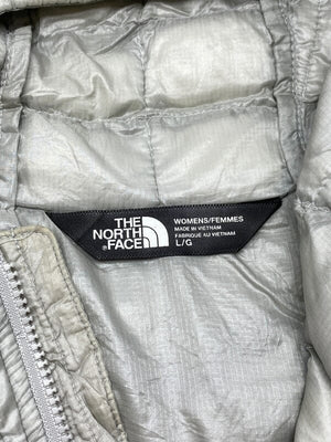 Grey The North Face Puffer Jacket Women's Large Northern Pole Vintage Wholesale 