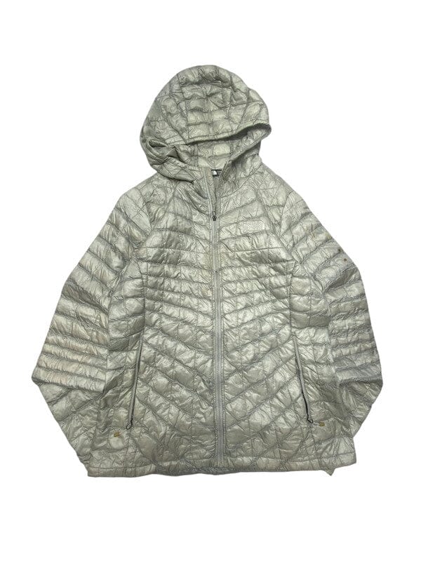 Grey The North Face Puffer Jacket Women's Large Northern Pole Vintage Wholesale 