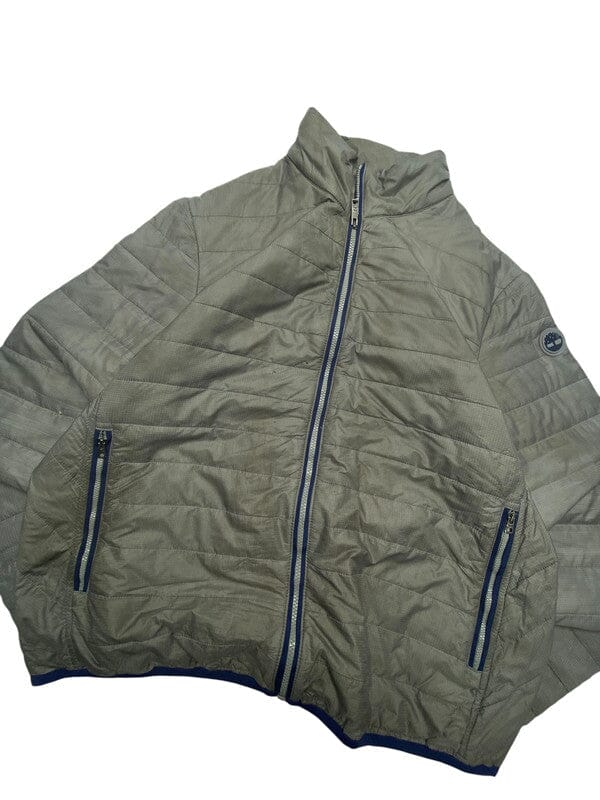 Grey Timberland Quilted Jacket Men's XXL Northern Pole Vintage Wholesale 
