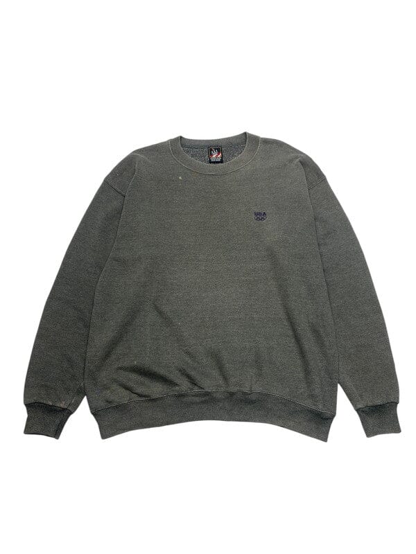 Grey USA Olympics Sweatshirt Men's Large Northern Pole Vintage Wholesale 