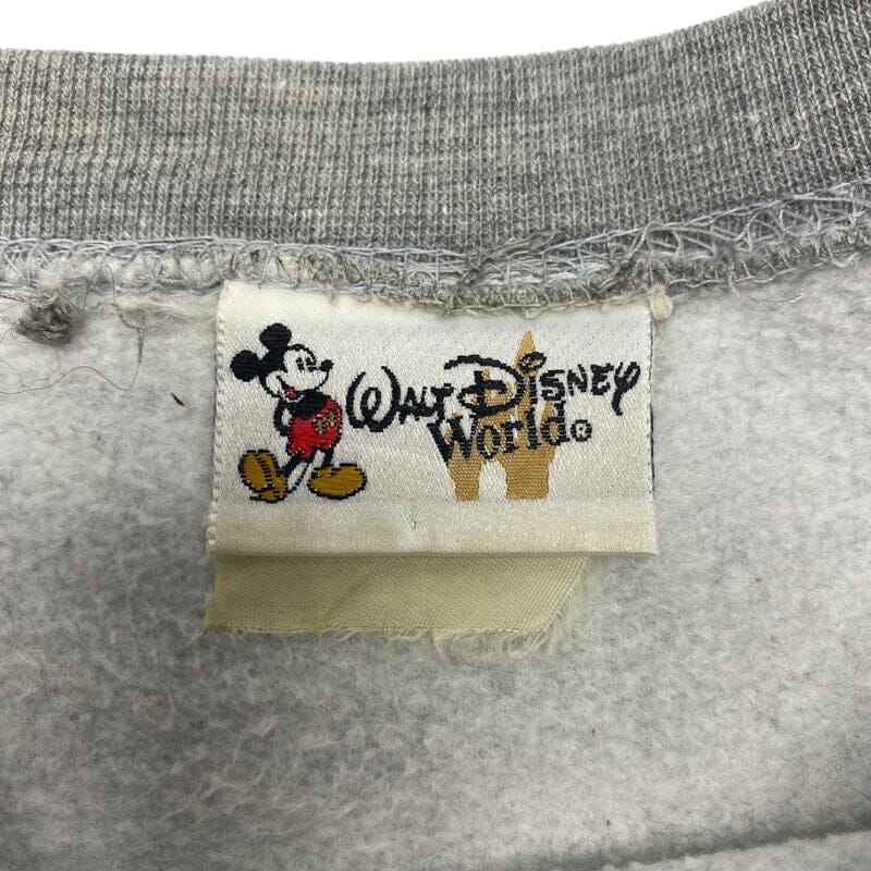 Grey Walt Disney Embroidery Mickey Sweatshirt Men's Large Northern Pole Vintage Wholesale 