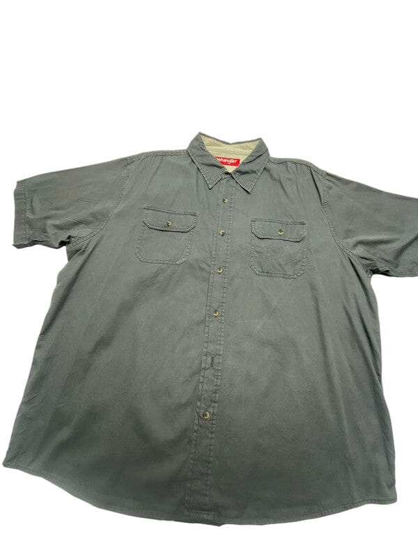 Grey Wrangler Short-sleeved Shirt Men's XL Northern Pole Vintage Wholesale 