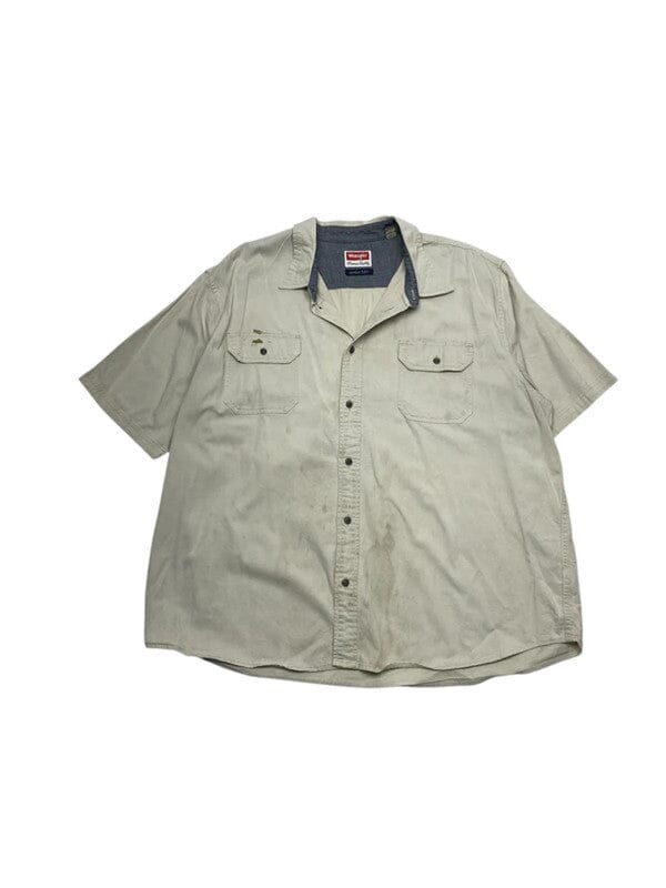 Grey Wrangler Short-sleeved Shirt Men's XXL Northern Pole Vintage Wholesale 