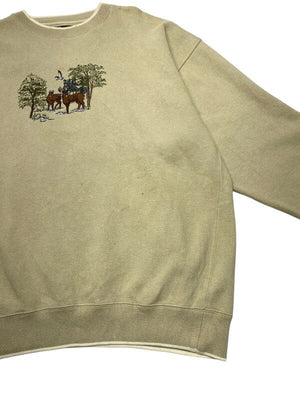 Khaki C&B Sweatshirt Men's XL Northern Pole Vintage Wholesale 