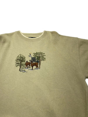 Khaki C&B Sweatshirt Men's XL Northern Pole Vintage Wholesale 