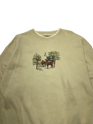 Khaki C&B Sweatshirt Men's XL Northern Pole Vintage Wholesale 
