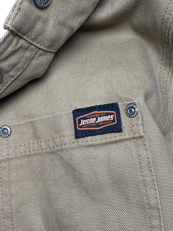 Khaki Jesse James Workwear Jacket Women's Large Northern Pole Vintage Wholesale 
