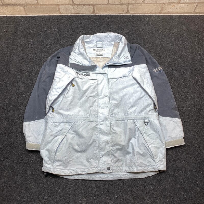 Light Blue Columbia Windbreaker Women's XL Northern Pole Vintage Wholesale 