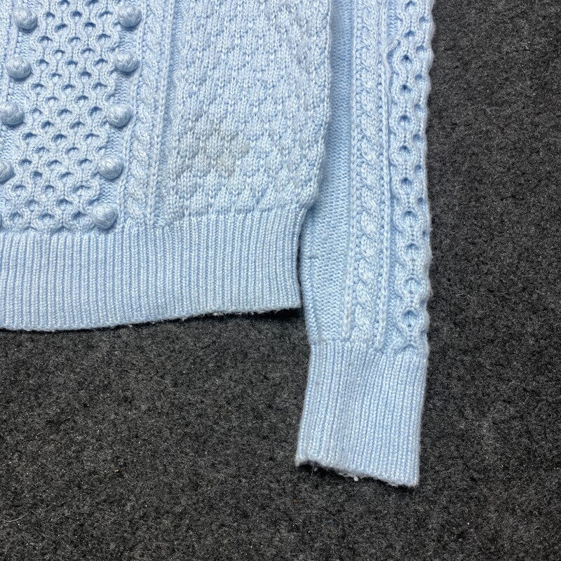 Light Blue J.Crew Knitted Jumper Medium Northern Pole Vintage Wholesale 