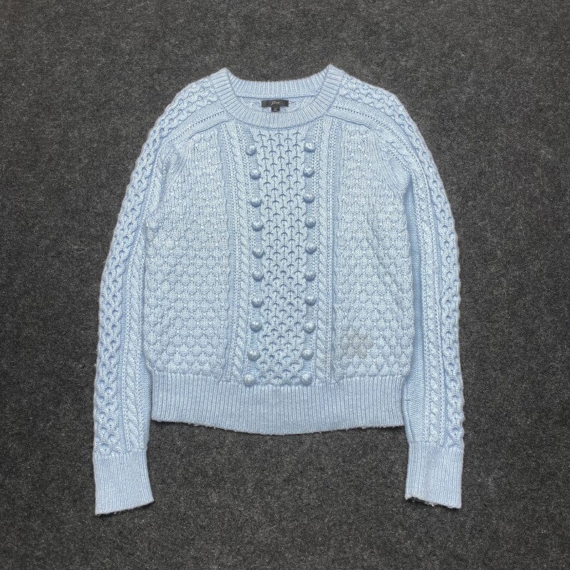 Light Blue J.Crew Knitted Jumper Medium Northern Pole Vintage Wholesale 