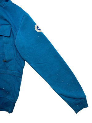 Light Blue Napapijri Fleece Anorak Jacket Women's XXL Northern Pole Vintage Wholesale 