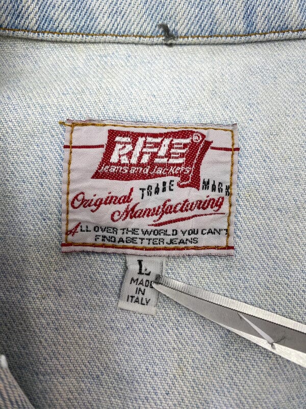 Light Blue Rifle Denim Jacket Women's Large Northern Pole Vintage Wholesale 