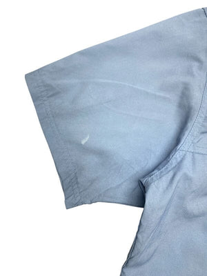 Light Blue Wrangler Short-sleeved Shirt Men's Medium Northern Pole Vintage Wholesale 
