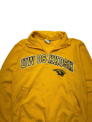 Mustard Champion Badge Hoodie Men's XS Northern Pole Vintage Wholesale 