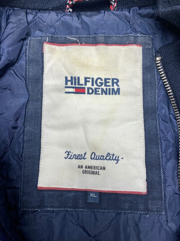 Navy and Blue Tommy Hilfiger Jacket Women's XL Northern Pole Vintage Wholesale 